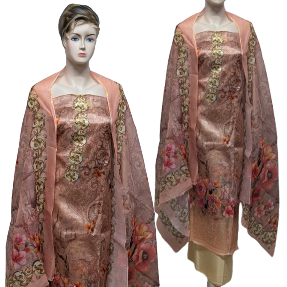 Latest Katan Silk Dress for Girls